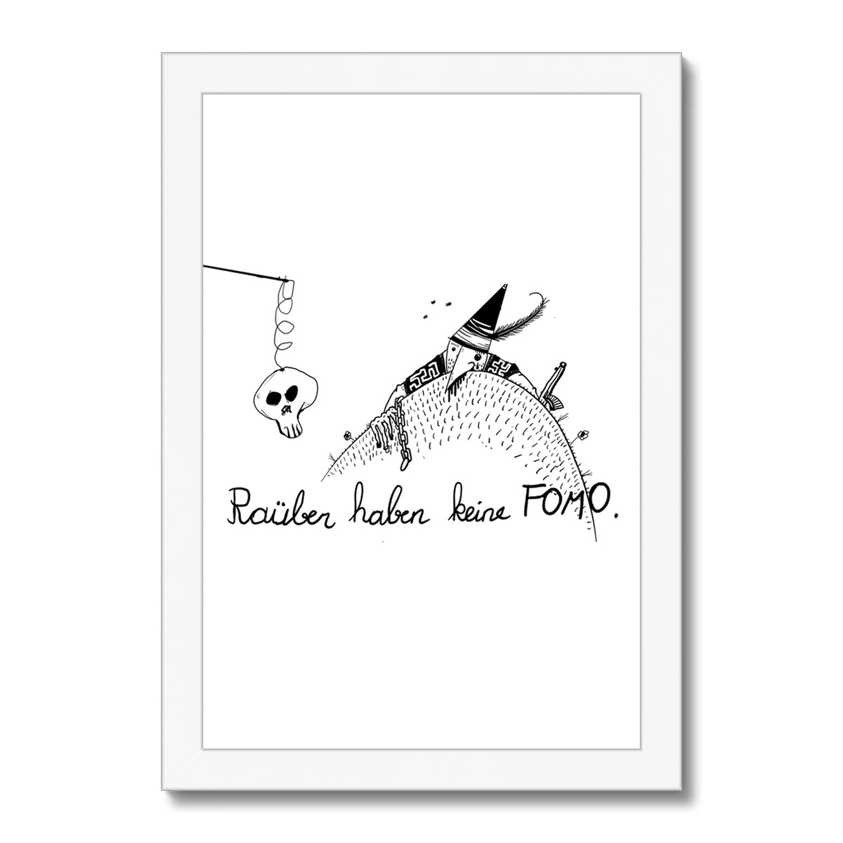 Raüber haben keine FOMO Framed Print