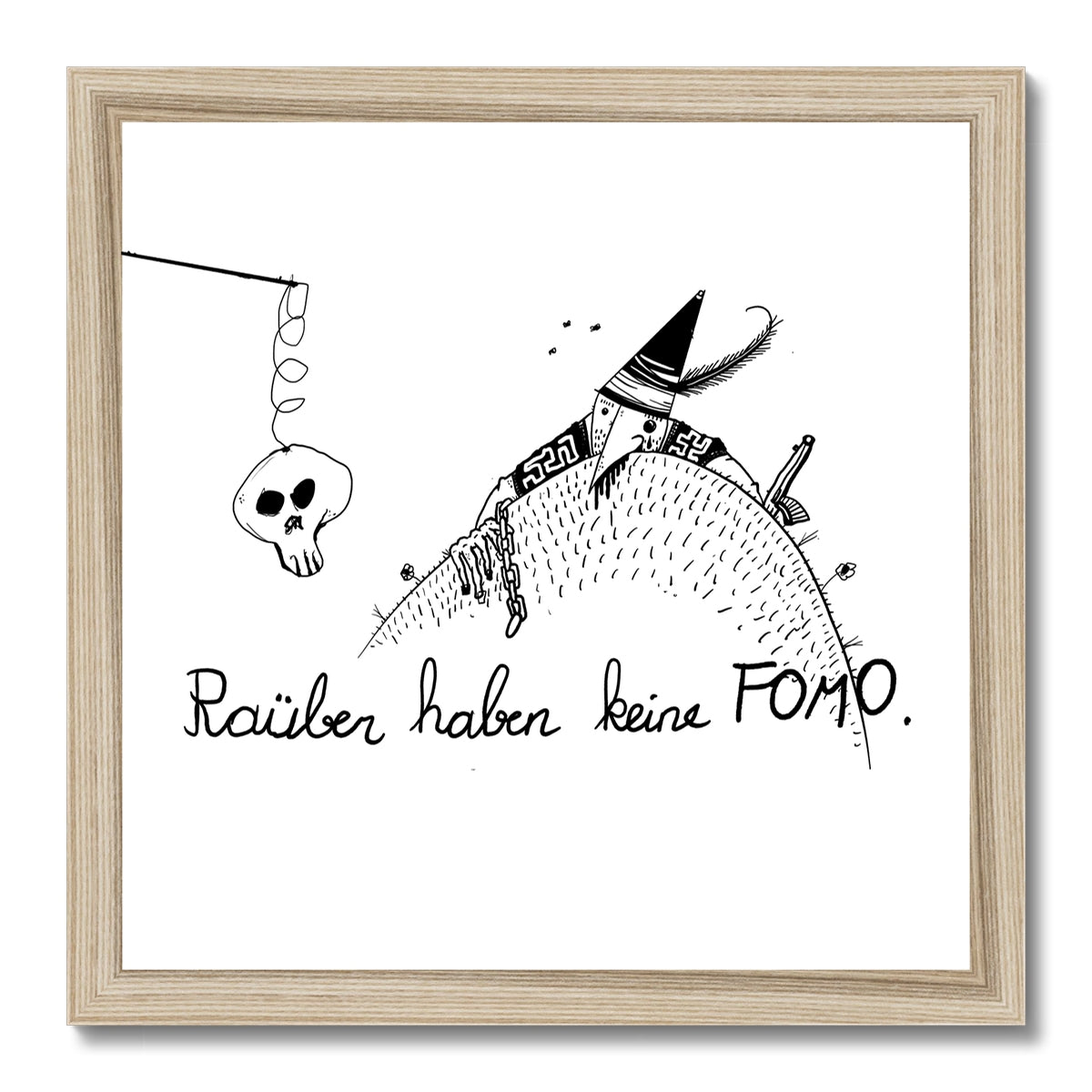 Raüber haben keine FOMO Framed Print