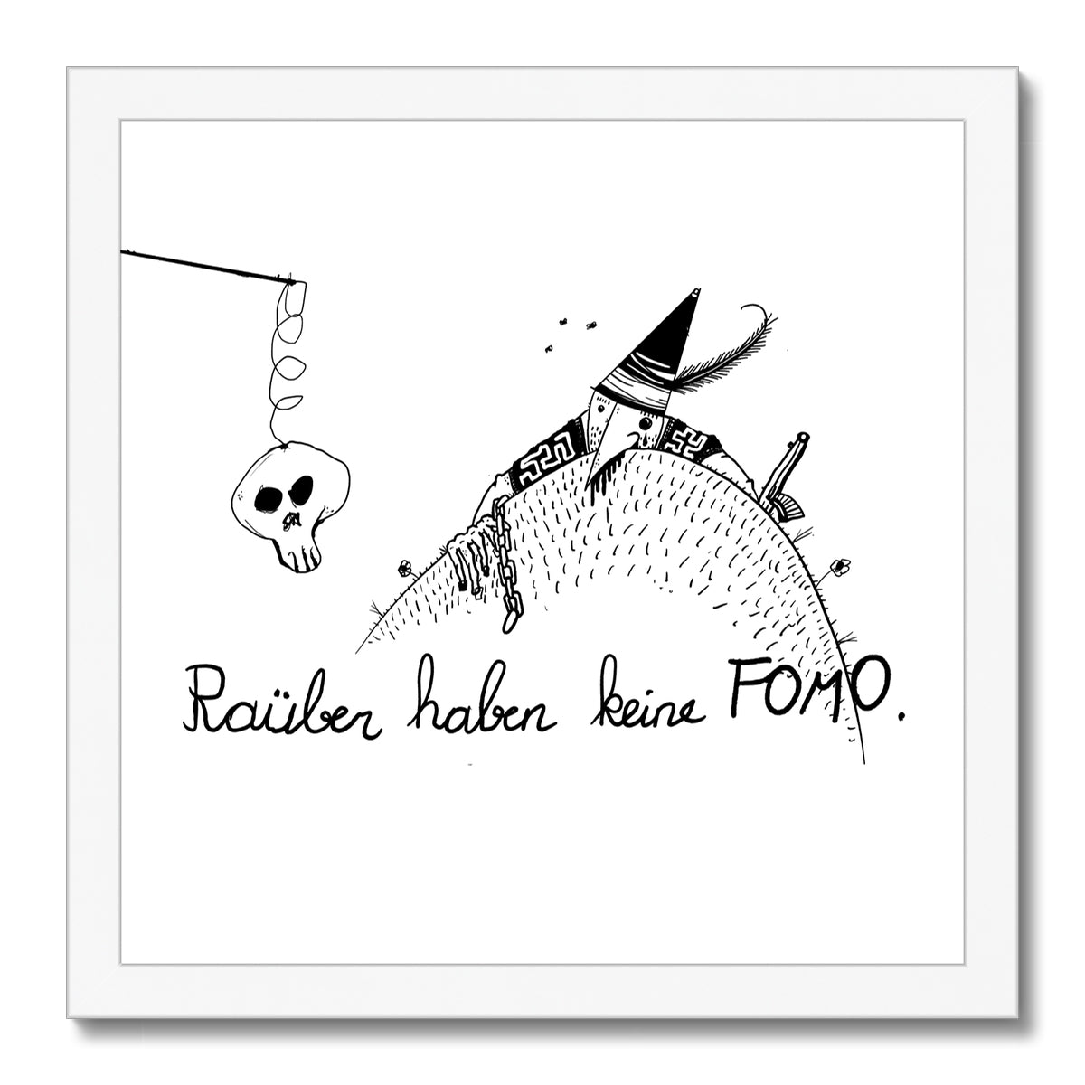 Raüber haben keine FOMO Framed Print