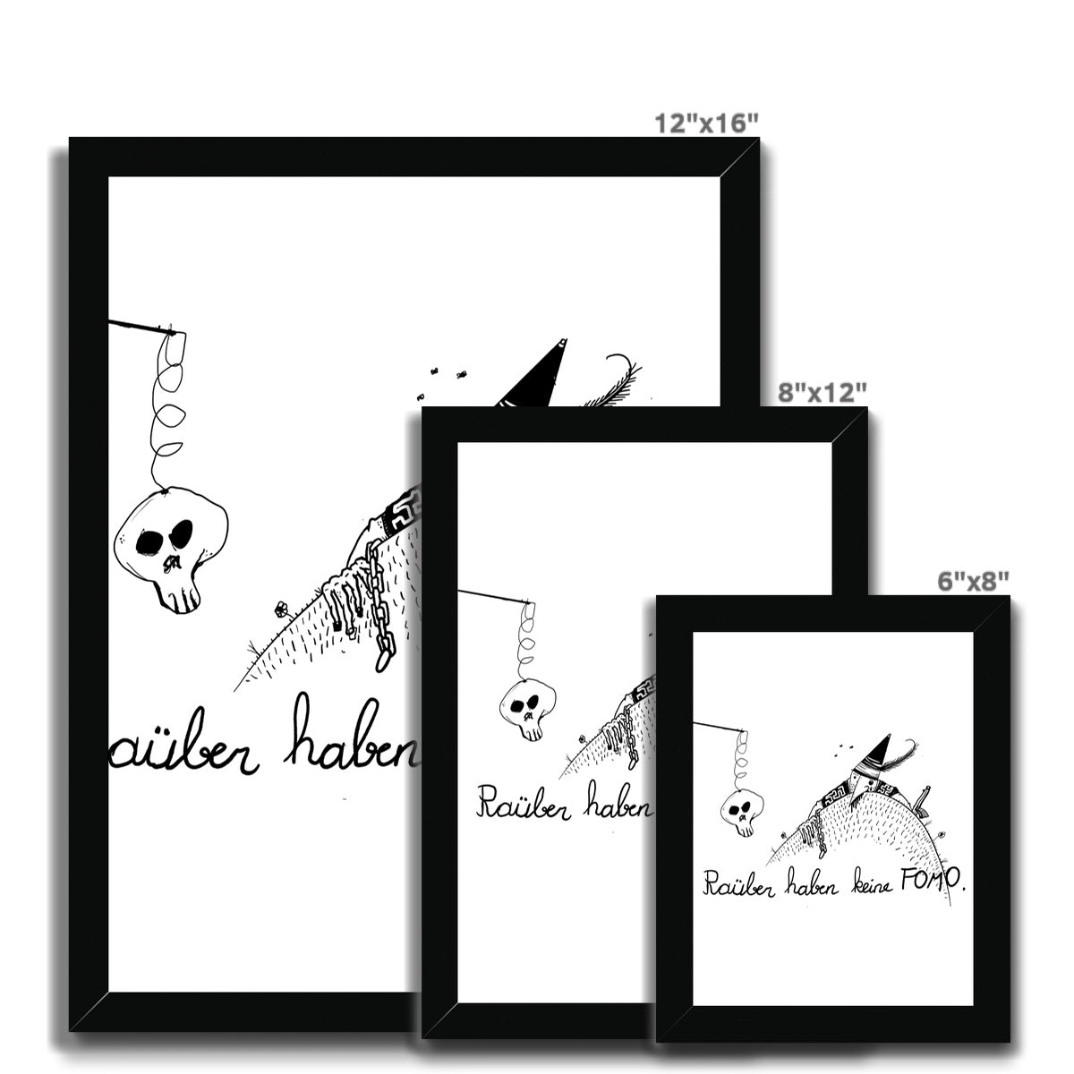 Raüber haben keine FOMO Framed Print