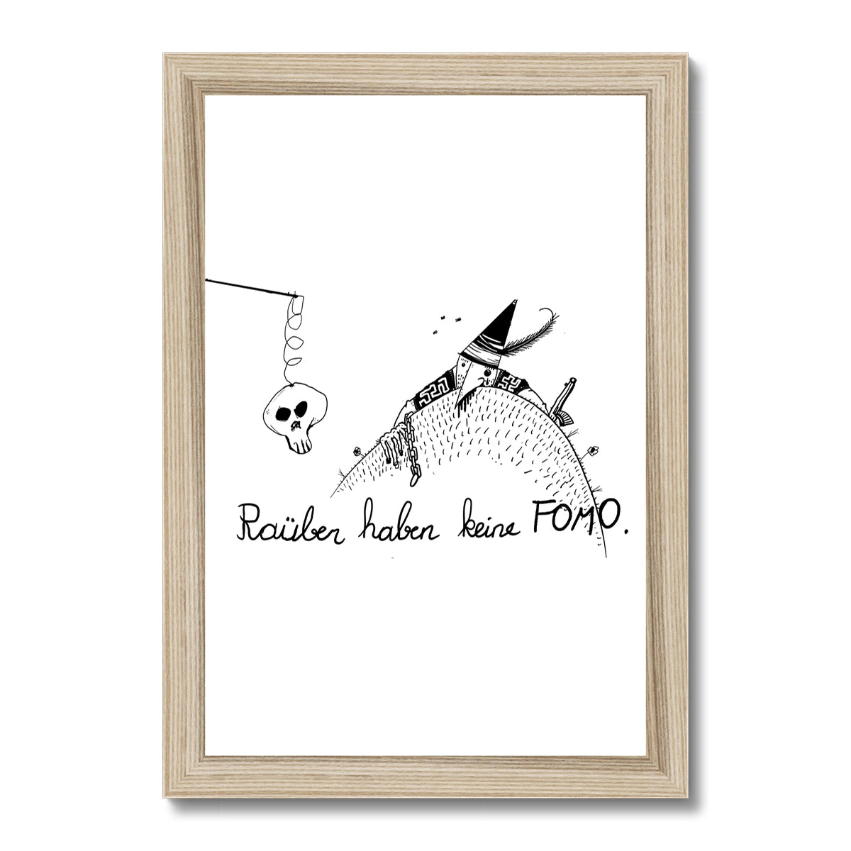 Raüber haben keine FOMO Framed Print