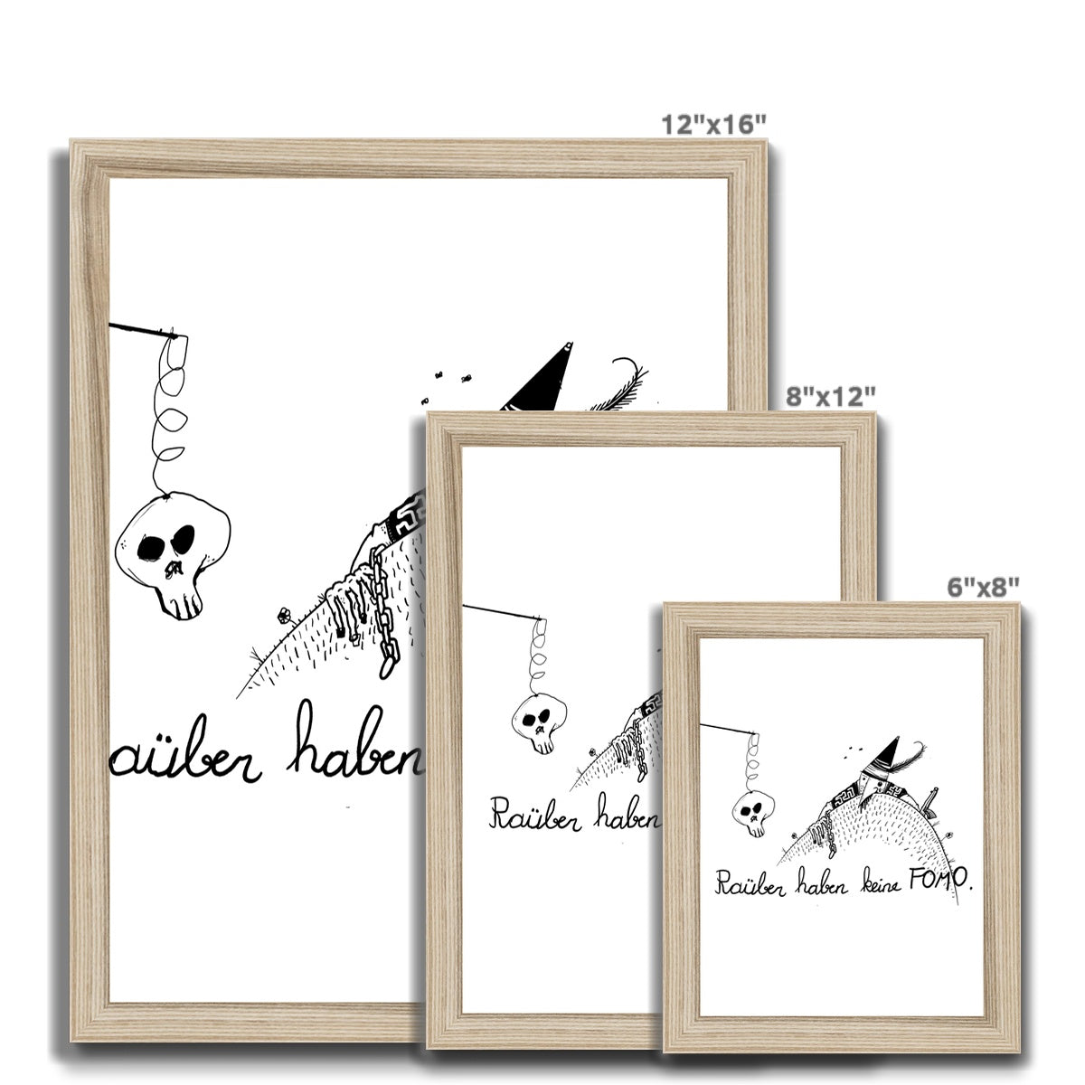 Raüber haben keine FOMO Framed Print